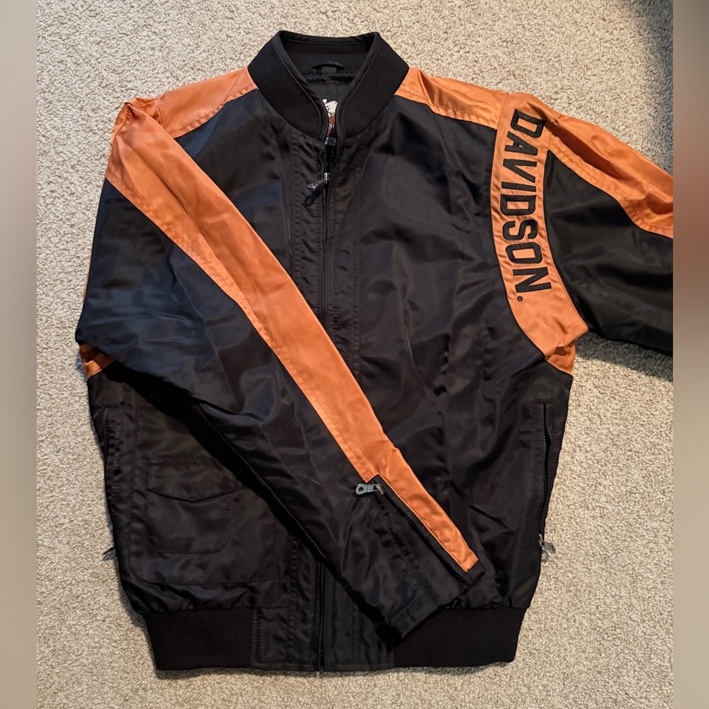 Harley-Davidson Black and Orange Racing Jacket